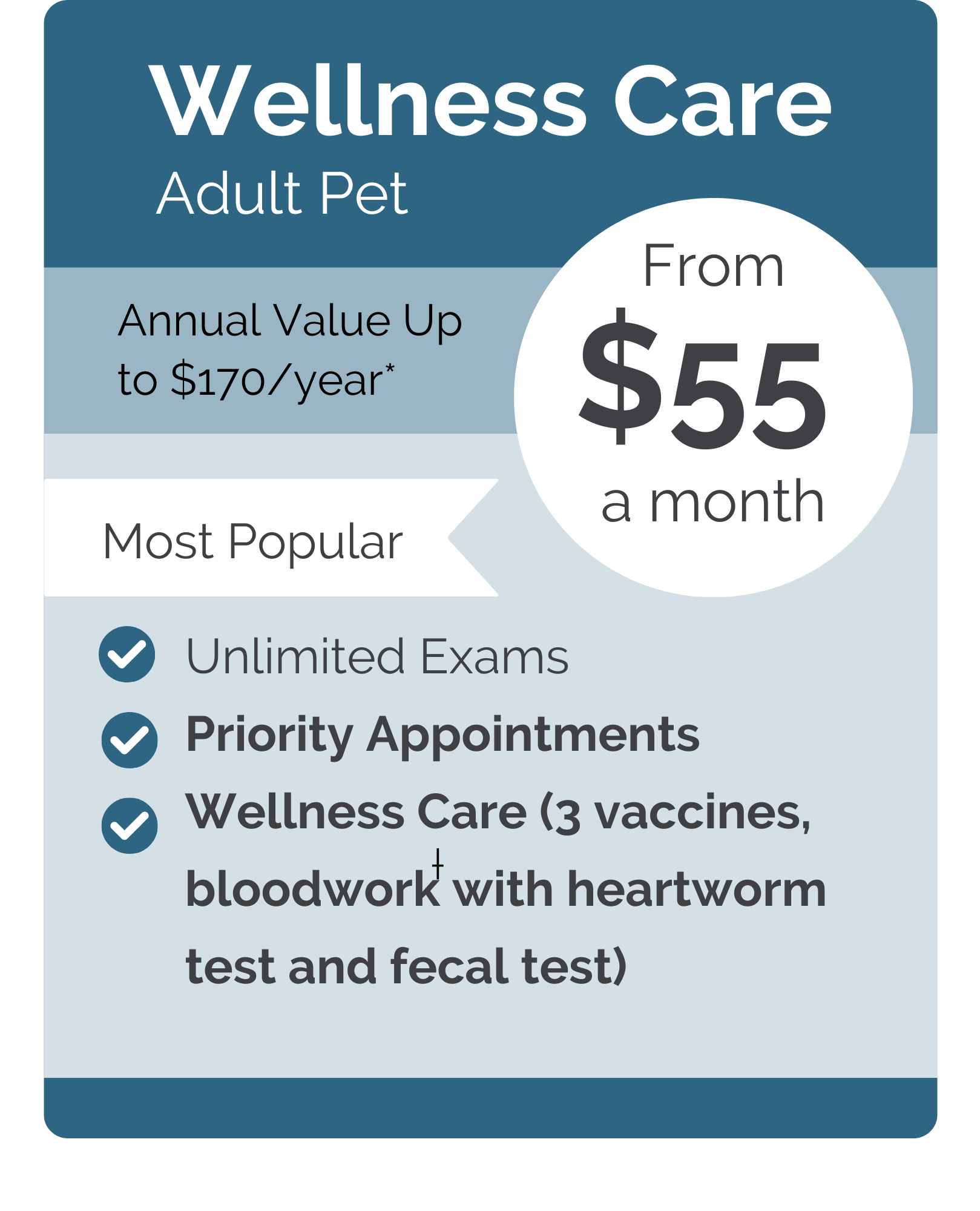 Holcomb Bridge VIPet Plan_pricing_Wellness